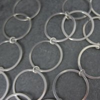 Opera Length Circle Chain Necklace Stainless Steel 50"