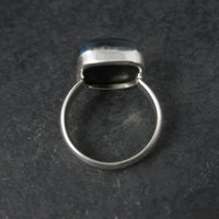 Art Glass Opal Ring Sterling Silver Size 7 Estate