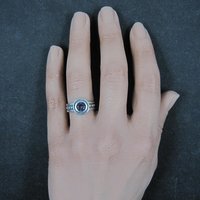 Estate Sterling Amethyst Ring Size 4.5
