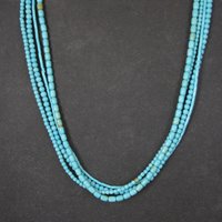 4 Strand Turquoise Necklace Southwestern Sterling Silver