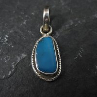 Small Sterling Silver Turquoise Pendant