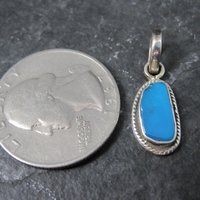 Small Sterling Silver Turquoise Pendant