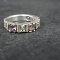 Sterling Silver Amethyst Band Ring Size 4.5