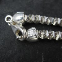 Italian Sterling Silver Diamond Cut Chain Necklace 5mm wide, 28 Inches long