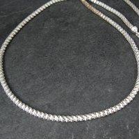 Italian Sterling Silver Diamond Cut Chain Necklace 5mm wide, 28 Inches long