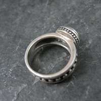 Estate Sterling Blue Topaz Ring Size 4.5