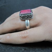 Ornate Ruby Ring Size 7