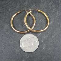 Estate 14K Gold Latchback Hoop Earrings