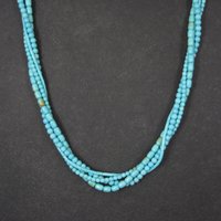 4 Strand Turquoise Necklace Southwestern Sterling Silver