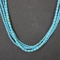 4 Strand Turquoise Necklace Southwestern Sterling Silver