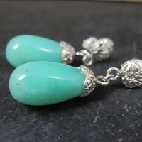 Sterling Silver Aventurine Drop Earrings