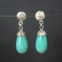 Sterling Silver Aventurine Drop Earrings