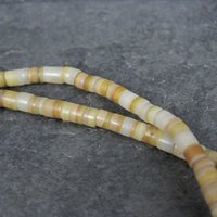 Pre Columbian Nephrite Effigy Pendant on Alabaster Bead Necklace
