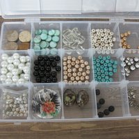 Large Lot of Beads 6 Cases Gemstone Rock Crystal Pearls Lampwork Ceramic Glass