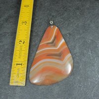 Large Red Banded Agate Pendant