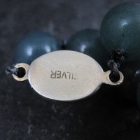 Vintage 12mm Blue Green Jadeite Jade Necklace Chinese Import 16 Inches