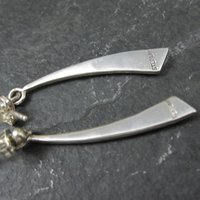 Dainty Southwestern Inlay Earrings Sterling Silver Estate Jewelry