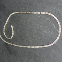 4mm Italian Flat Byzantine Chain Necklace 24 Inches Sterling Silver