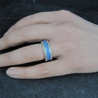 Interchangeable Band Ring Sterling Silver Size 7