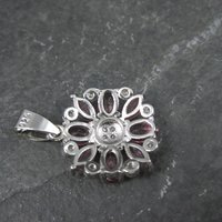 Sterling Silver Pink Flower Pendant