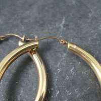 Estate 14K Gold Latchback Hoop Earrings
