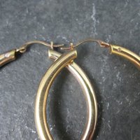 Estate 14K Gold Latchback Hoop Earrings