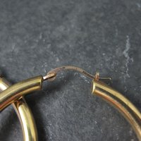 Estate 14K Gold Latchback Hoop Earrings
