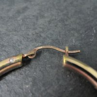 Estate 14K Gold Latchback Hoop Earrings