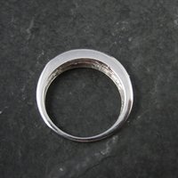 Sterling Silver Orange Garnet Band Ring Size 7