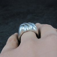 Mod Vintage Sterling Silver Ring Size 9 ESPO