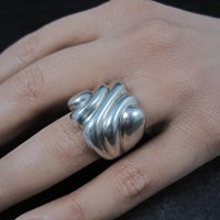 Mod Vintage Sterling Silver Ring Size 9 ESPO