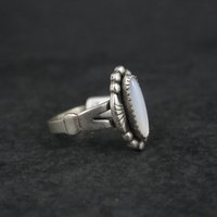 Vintage Southwestern Sterling Mother of Pearl Ring