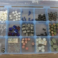 Large Lot of Beads 6 Cases Gemstone Rock Crystal Pearls Lampwork Ceramic Glass