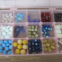Large Lot of Beads 6 Cases Gemstone Rock Crystal Pearls Lampwork Ceramic Glass