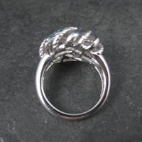 Estate Blue Diamond Ring Size 6 Sterling Silver .25 Ctw