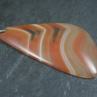 Large Red Banded Agate Pendant