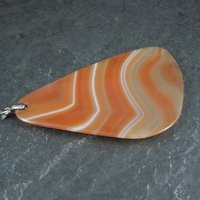 Large Red Banded Agate Pendant