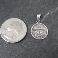 Small Vintage Mayan Temple Pendant Mexican Silver 925 Sterling