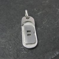 Vintage Initial B Pendant Charm Sterling Silver Mema Scandinavian
