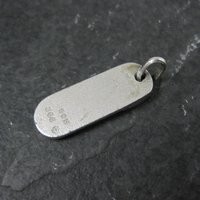 Vintage Initial B Pendant Charm Sterling Silver Mema Scandinavian