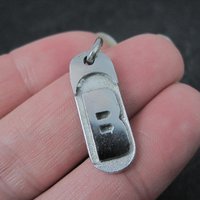 Vintage Initial B Pendant Charm Sterling Silver Mema Scandinavian