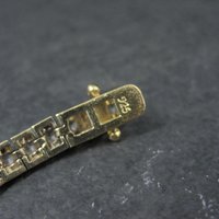 Vintage Vermeil Sterling Cz Tennis Bracelet 7 Inches