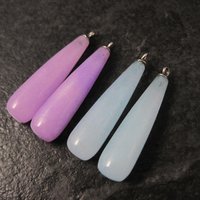 Lot of 4 Dyed Jade Charms 8x34mm Earring Making Jewelry Supplies