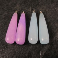 Lot of 4 Dyed Jade Charms 8x34mm Earring Making Jewelry Supplies