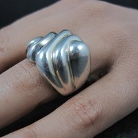 Mod Vintage Sterling Silver Ring Size 9 ESPO