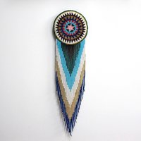 Beaded Hair Clip Barrette Large Vintage Rosette Regalia