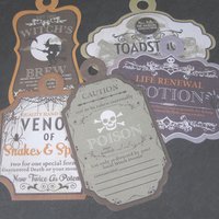 Lot of 5 Diecut Halloween Tags We R Memory Keepers