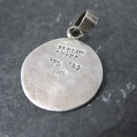 Small Vintage Mayan Temple Pendant Mexican Silver 925 Sterling