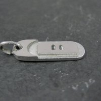 Vintage Initial B Pendant Charm Sterling Silver Mema Scandinavian