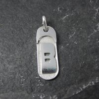 Vintage Initial B Pendant Charm Sterling Silver Mema Scandinavian